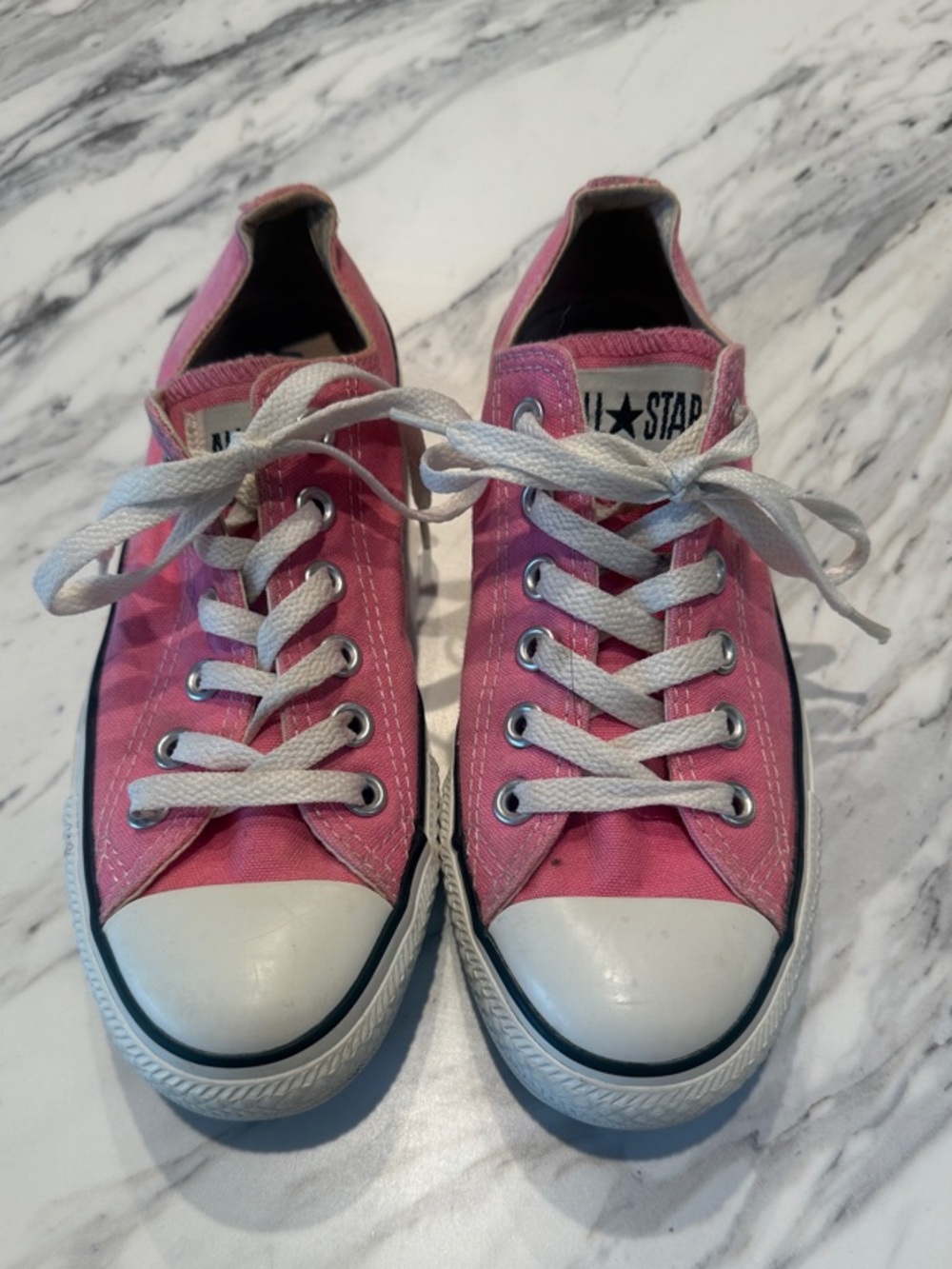Converse Pink Low Top Canvas Sneakers